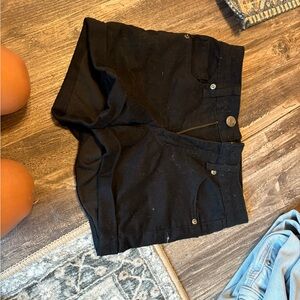 Aeropostale High Rise Black Shorts Woman